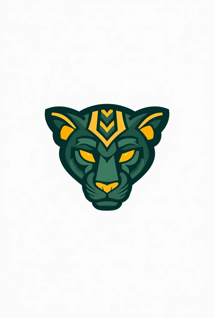 Vector ilustration of a Minimalist mayan jaguar logo