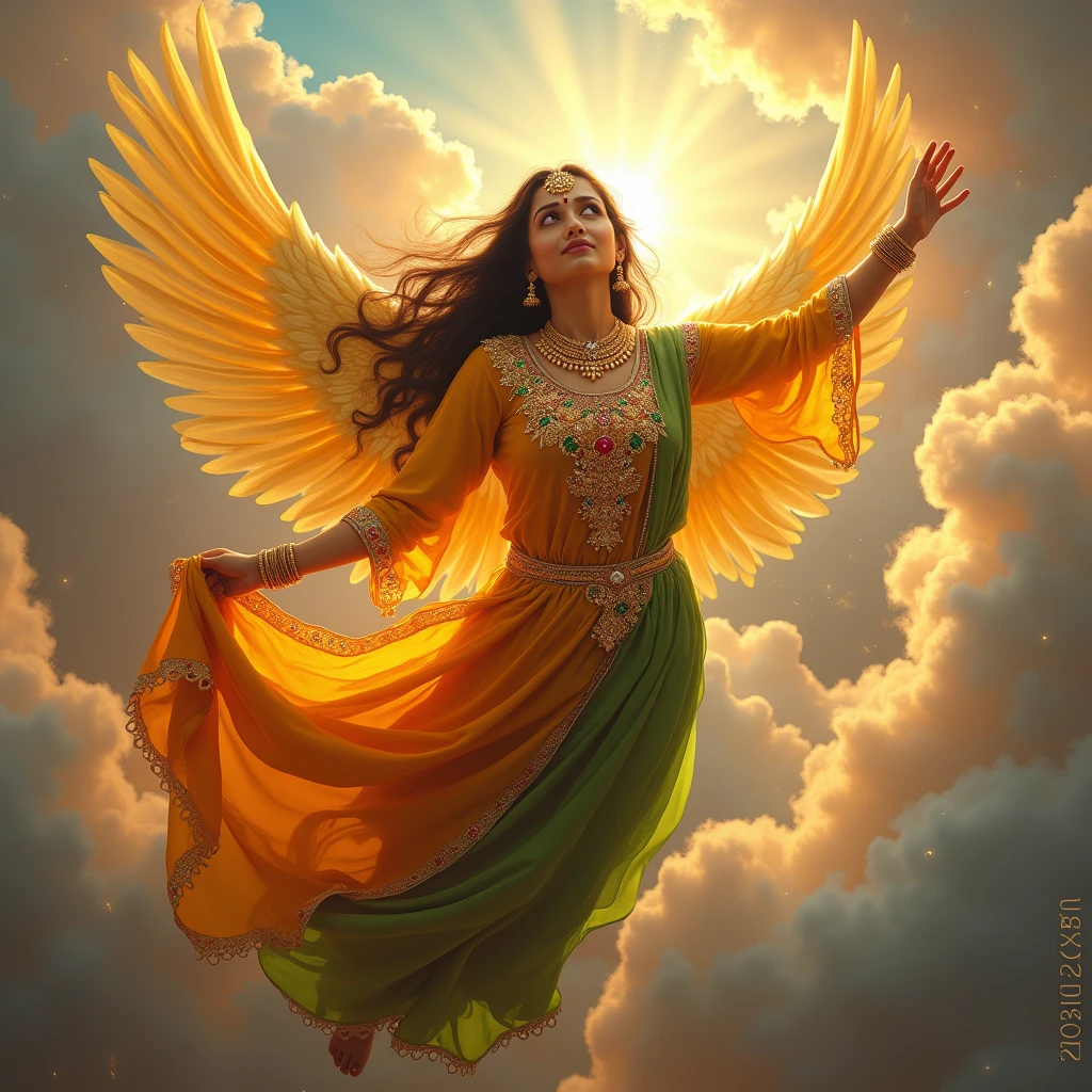 Traditional Indian Air Angel seeing