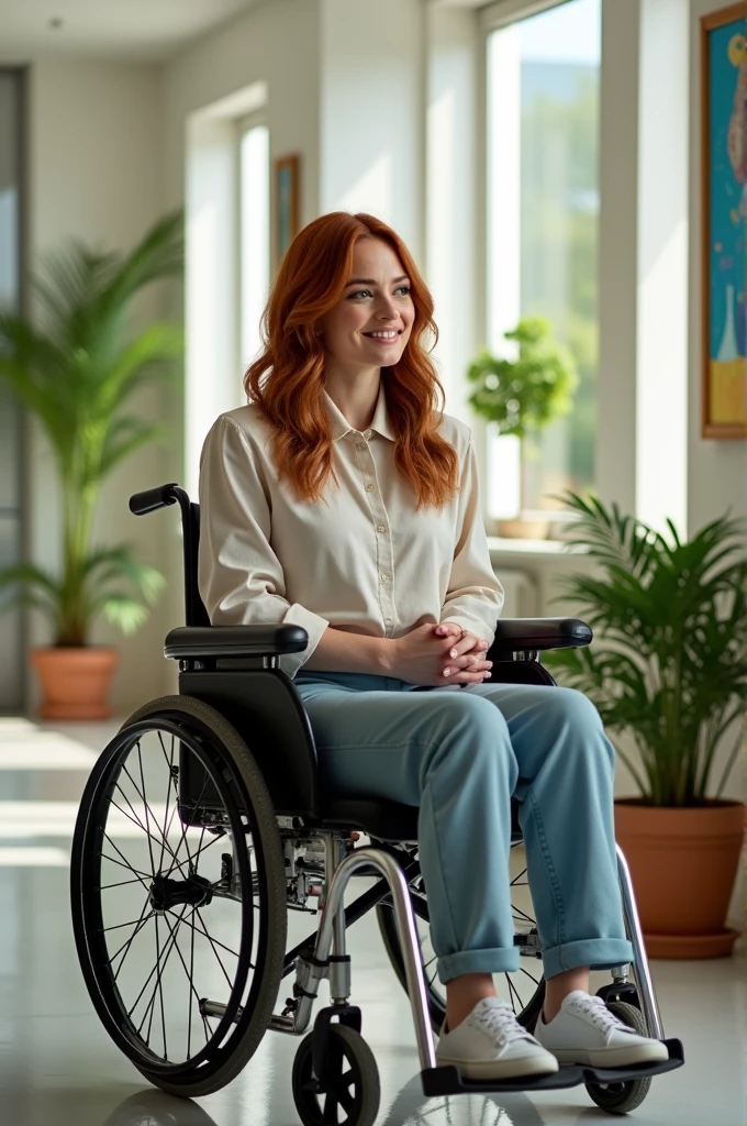 Emily Blunt Wheelchair in Clinic 