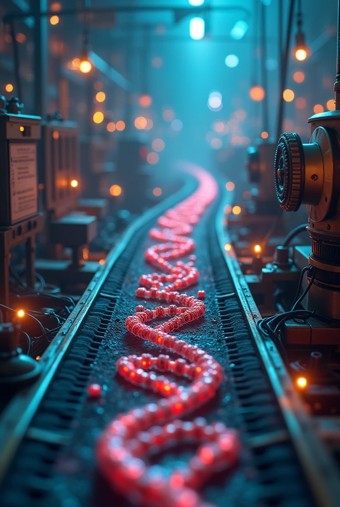  4. *Preparing the Production Line (ribosome activation)*
When messenger RNA reaches the factory assembly line, ribosomes, which are like assembly machines, They activate. Ribosomes are placed along the instruction tape (mRNA) and prepare to start reading it, like a machine that follows a pattern to sew a garment.
