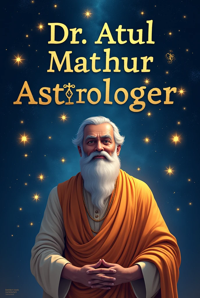 Make a benner name "DR Atul Mathur ASTROLOGER"