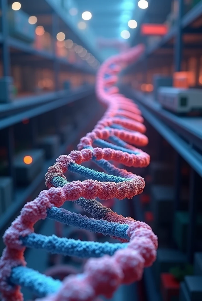  4. *Preparing the Production Line (ribosome activation)*
When messenger RNA reaches the factory assembly line, ribosomes, which are like assembly machines, They activate. Ribosomes are placed along the instruction tape (mRNA) and prepare to start reading it, like a machine that follows a pattern to sew a garment.
