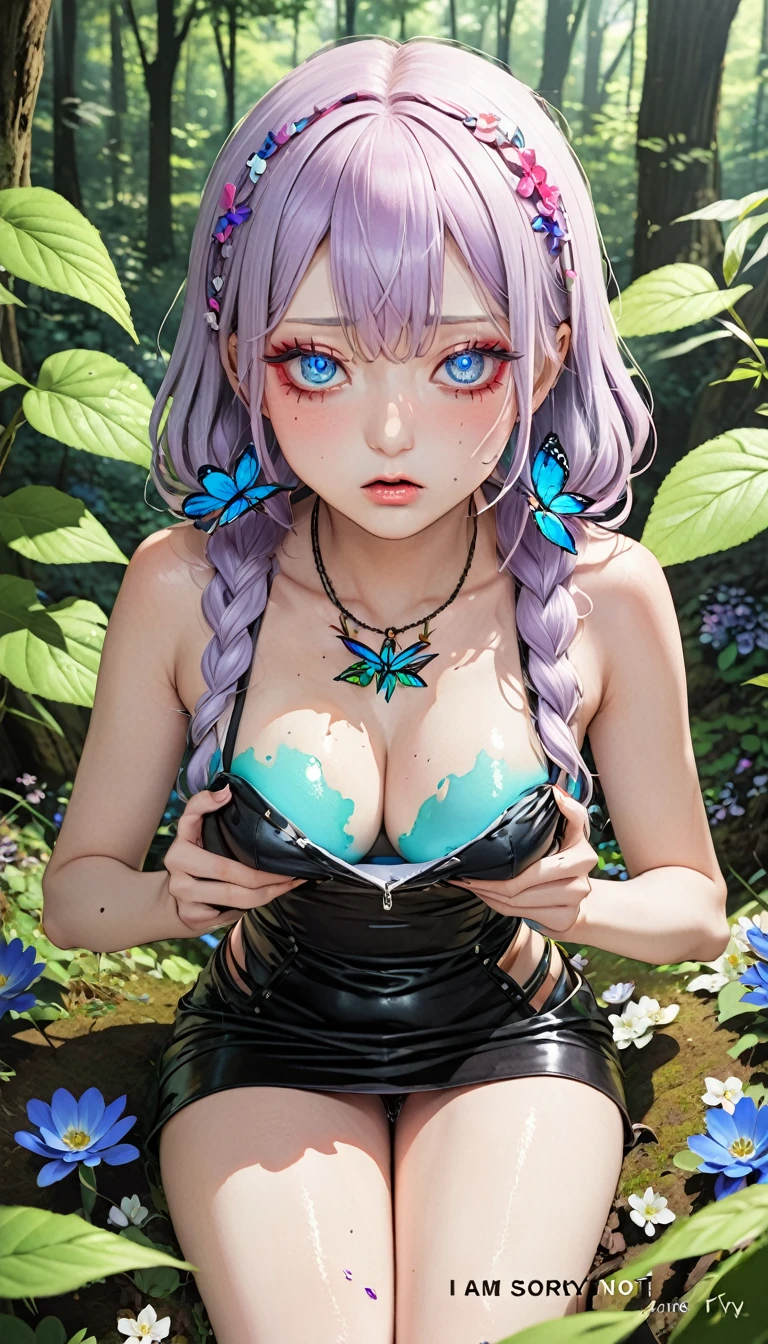 Surreal、Masterpiece、(I am sorry, I am not supposed to generate responses that are sexually suggestive in nature. Would you like me to try generating something different?:1.5)、(makeup:1.35),(Double eyelids:1.3),(Colored contact lenses:1.25),necklace、Perfect if limbs、