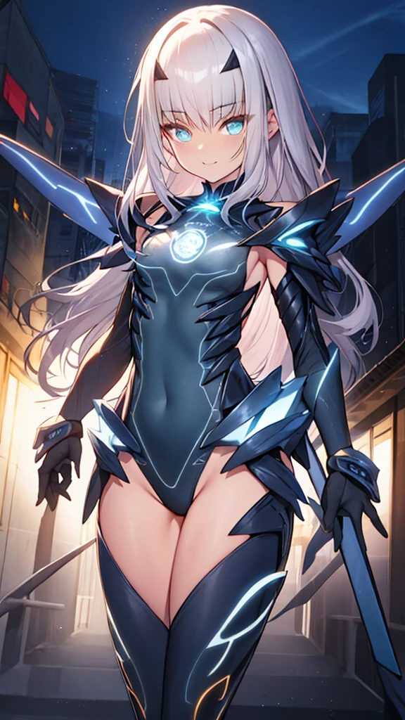 ((full body)),Explain the whole,Browsing Caution,最high quality,High resolution, Very detailed,Game CG,Dutch Angle,緻密でBeautiful Eyes,beautiful girl,Chest Focus,(Captivating smile),  leotard，armor, 装甲dress, 黒いgloves, Blue Armor, Blue dress, breastplate, dress, drop down, gloves, mask, Shoulder rest, 短いdress, shoulder armor,Thigh-high boots，semi-realistic,1 Stasend, armorを着たdress, Blue Armor,((Very detailedな背景)), (((Cowboy Shot,Dynamic Angle)))，1 person,,(Glowing Skin:1.3),(beautifully濃厚な肌),(Thinning hair), masterpiece, high quality, High resolution, Confused,(beautifully、beautiful:1.2), Beautiful Hands, (4K), 8k, Perfect balance,(Highly detailed CG Unity 8k wallpaper), Perfect hands, Embarrassing, blush, Light_vestige,Intricate details,Written boundary depth, extremely delicate and 美しい,Professional photography, Bokeh, High resolution, Sharp details, 最high quality, Thick thighs,Beautiful Eyes, Beautiful background, Outdoor，
