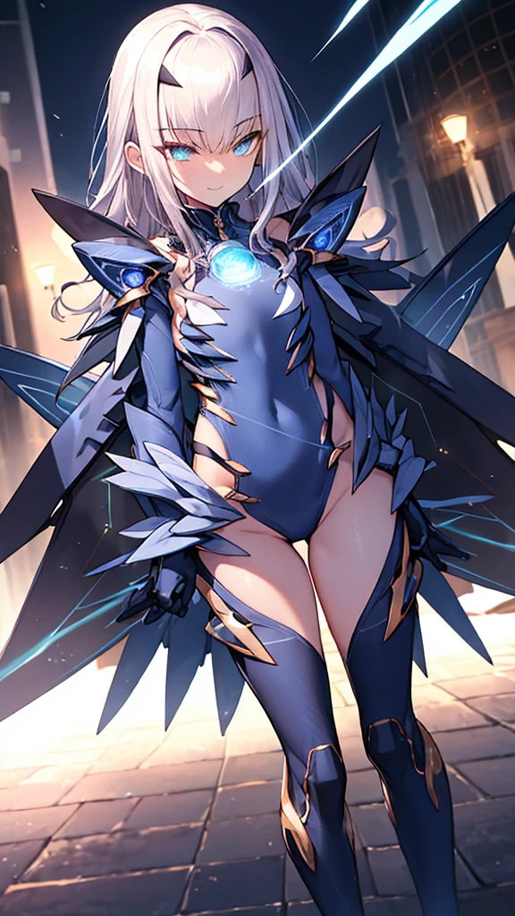 ((full body)),Explain the whole,Browsing Caution,最high quality,High resolution, Very detailed,Game CG,Dutch Angle,緻密でBeautiful Eyes,beautiful girl,Chest Focus,(Captivating smile), leotard,armor, 装甲dress, 黒いgloves, Blue Armor, Blue dress, breastplate, dress, drop down, gloves, mask, Shoulder rest, 短いdress, shoulder armor,Thigh-high boots,semi-realistic,1 Stasend, armorを着たdress, Blue Armor,((Very detailedな背景)), (((Cowboy Shot,Dynamic Angle))),1 person,,(Glowing Skin:1.3),(beautifully濃厚な肌),(Thinning hair), masterpiece, high quality, High resolution, Confused,(beautifully、beautiful:1.2), Beautiful Hands, (4K), 8k, Perfect balance,(Highly detailed CG Unity 8k wallpaper), Perfect hands, Embarrassing, blush, Light_vestige,Intricate details,Written boundary depth, extremely delicate and 美しい,Professional photography, Bokeh, High resolution, Sharp details, 最high quality, Thick thighs,Beautiful Eyes, Beautiful background, Outdoor,