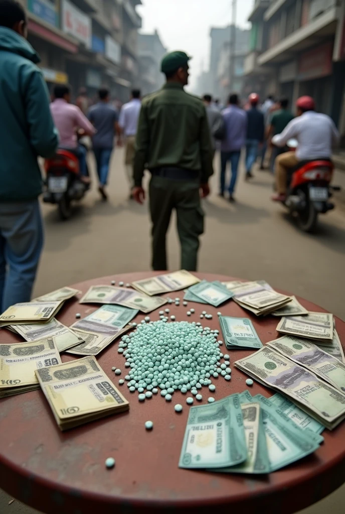 Compose a news article with the picture of yaba and the line "Recognized drug lord Benazir Ahmed Bhuiya apprehended in Bangladesh.
He was in possession of $30,000 and 3,000 pieces of yaba." written below it