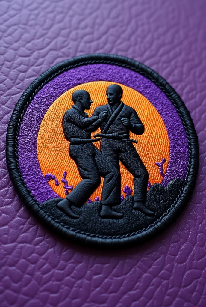 A purple belt jiu jitsu patch, not creative and rad