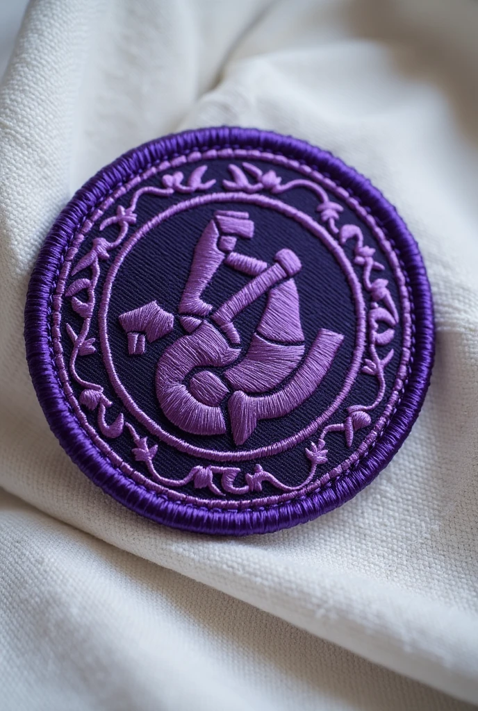 a purple belt Jiu-Jitsu patch 