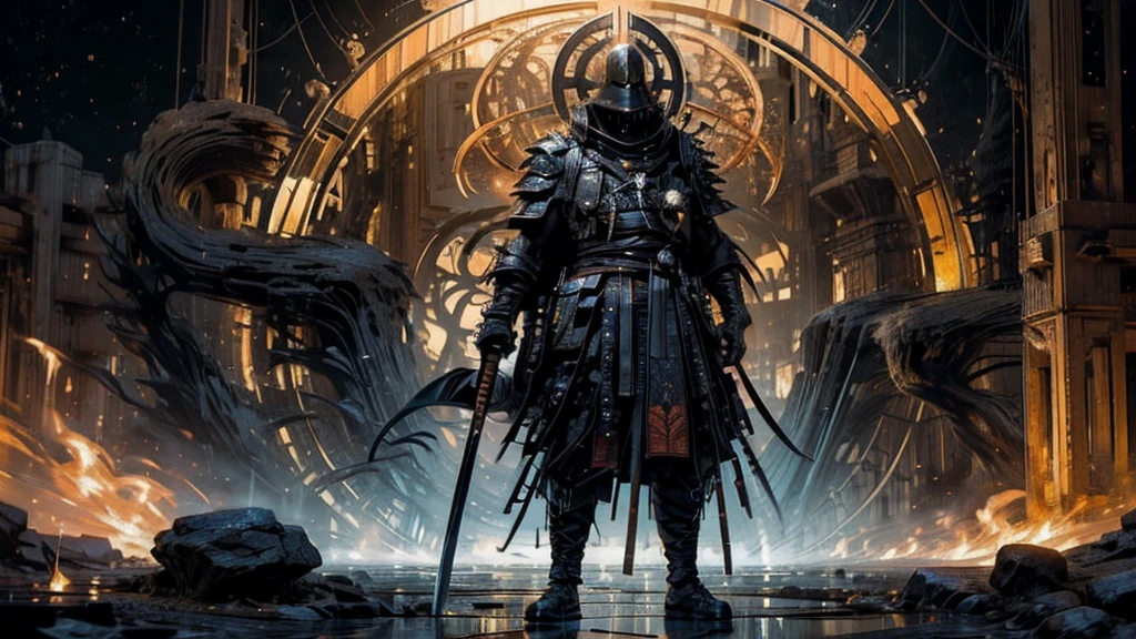 hades,The Grim Reaper armed with a giant scythe,(don:black robe,),fire-spitting eyes,angry expression,(coiffure: curly red hair,),barba, Roman mythology,8 k wallpaper,good quality eyes,right eye,Right hand, super verbose, beautiful and gorgeous, work of art, best qualityer, (Fractal Art: 1.3), mountainscape, Detailed Machine, dynamic angle, cowboy shot, most beautiful form of chaos, chic, design brutalista, shiny colors, , volcano,hellcore, bubble, shellcores, bloodstains, Pearl,magma,Flame, Libra, shellcores, skull, soul,Hold the scythe,retro style,(tangle,mandala,tangle,entangle), (Fractal Art: 1.3),godly light,gold leaf,gold leaf艺术,Flash Drawing,精致的面容