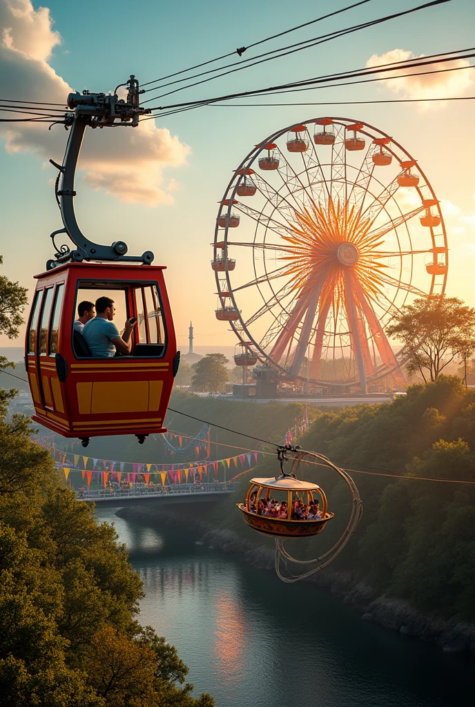 Cable car, Sun Wheel, glider