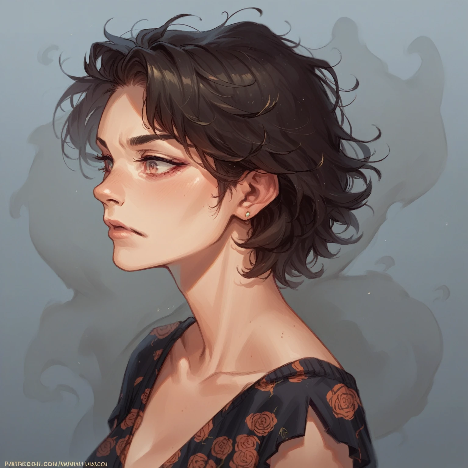 score_9, score_8_up, score_7_up, score_6_up, score_5_up, score_4_up,   T0n1, 1girl, colorful, ghosts, short hair