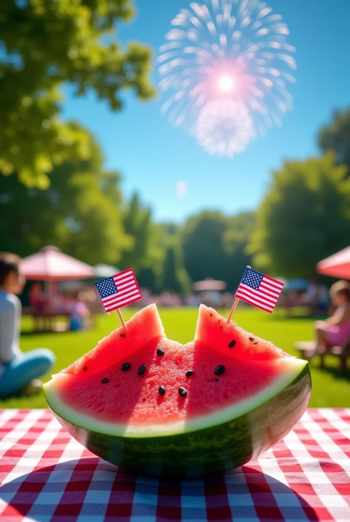 Picture of a melon on Independence Day