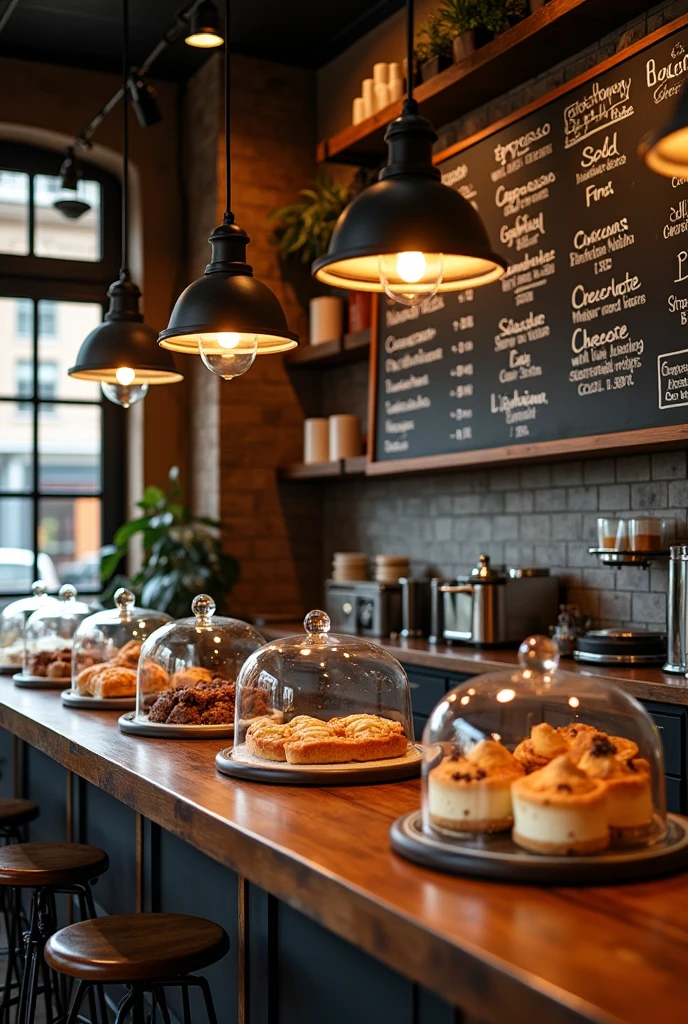 Make me a counter where it displays all the types of coffees and desserts with their prices and has the name Steff Coffe