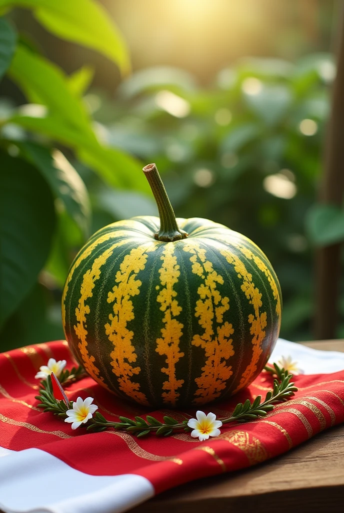 A picture of a melon fruit on Indonesia's Independence Day