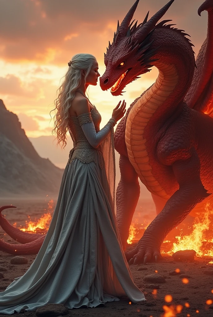 Daenerys Targaryen having sex with a dragon