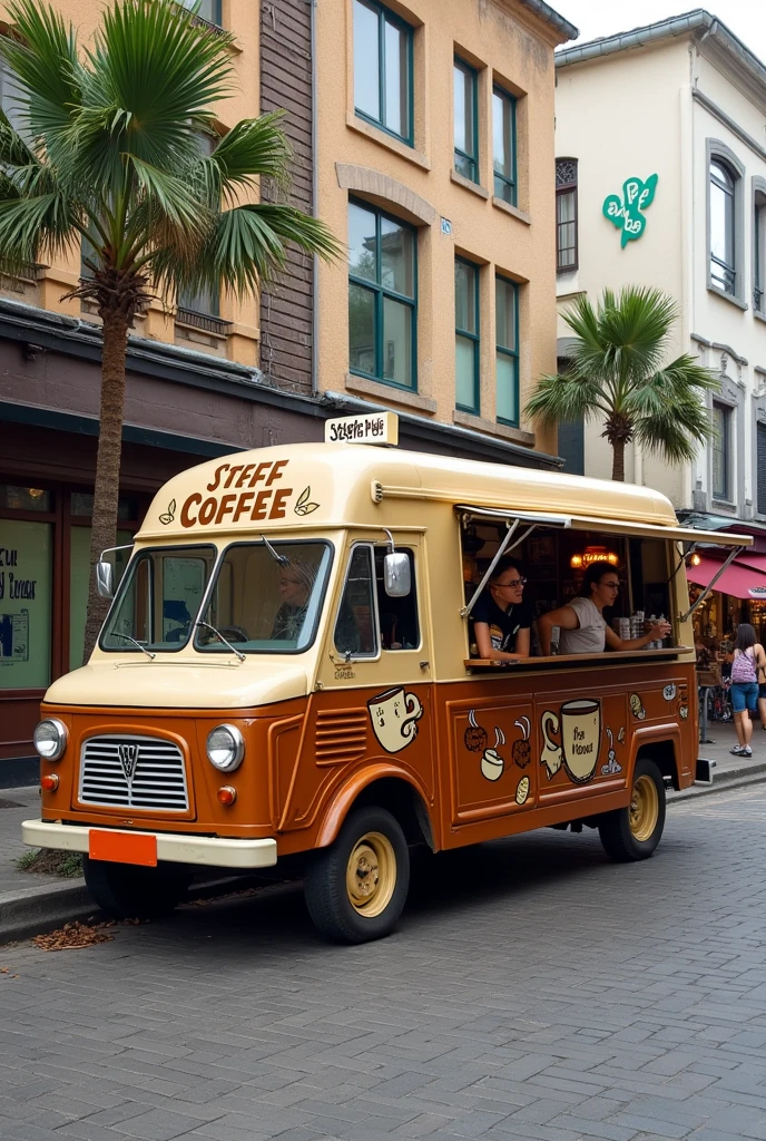 Make me a truck that sells coffee and is named Steff Coffe