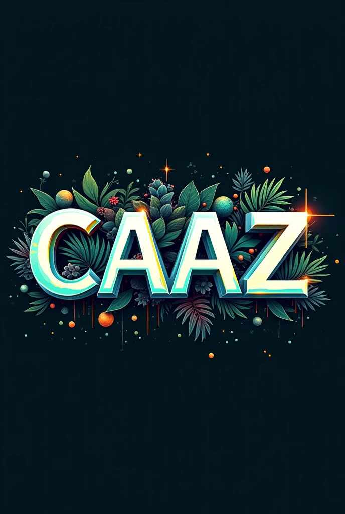 Make a logo with the name CAAZ that is futuristic and delicious