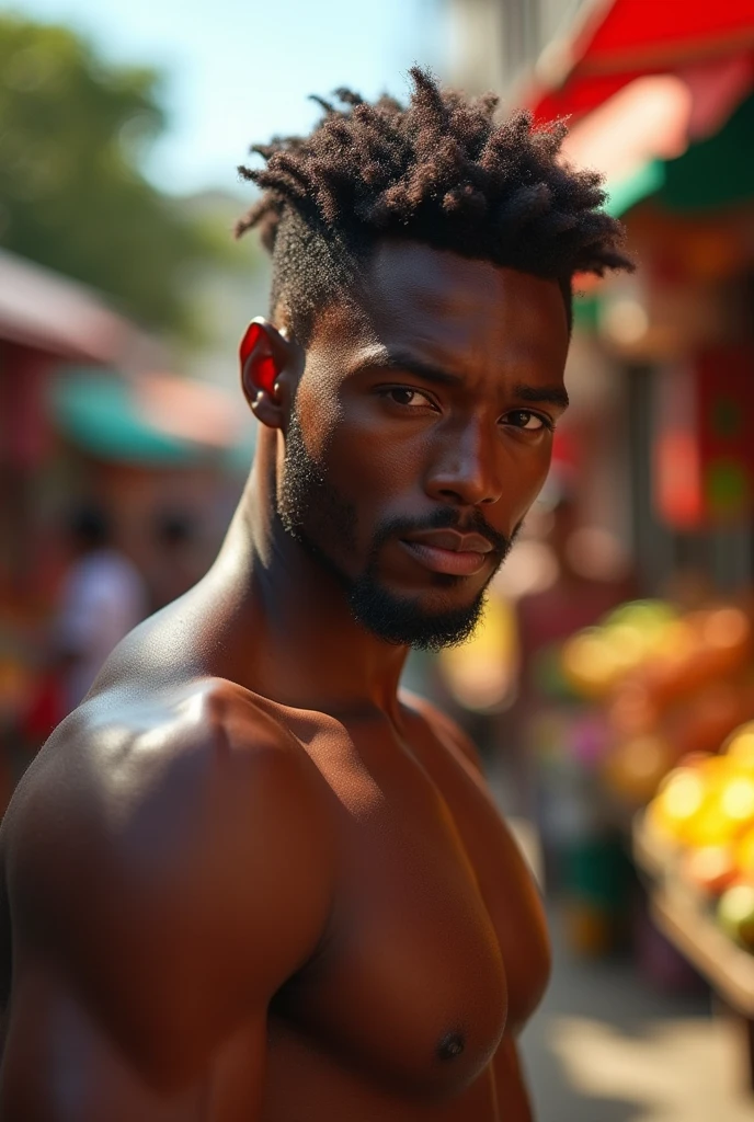 A black Brazilian man with eyes that burn.