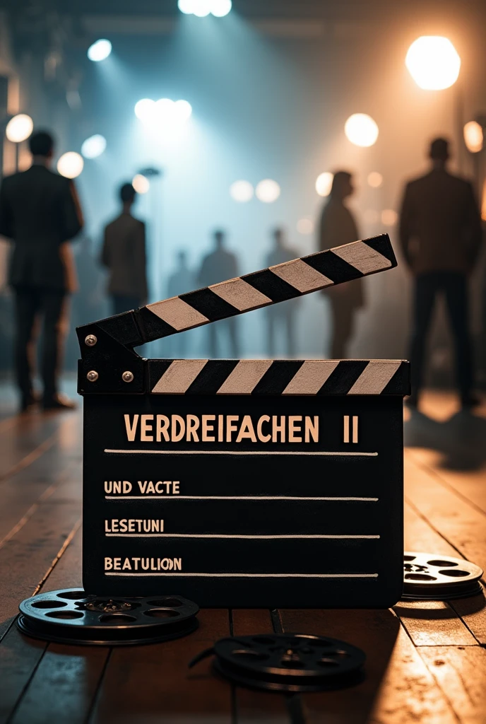 clapperboard with title VERDREIFACHEN II