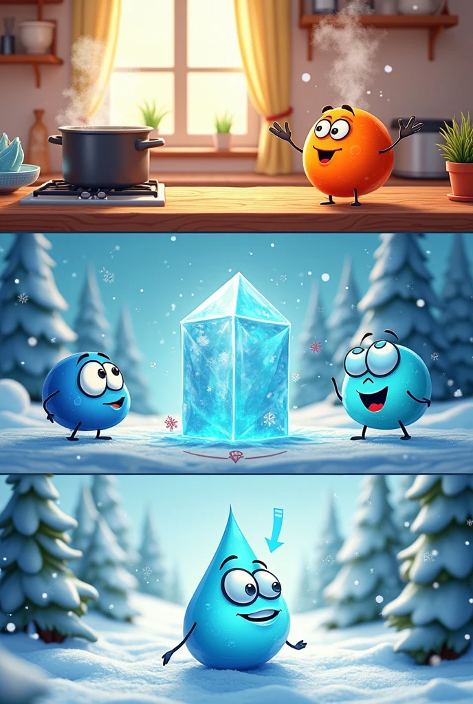 Create images that explain latent heat.