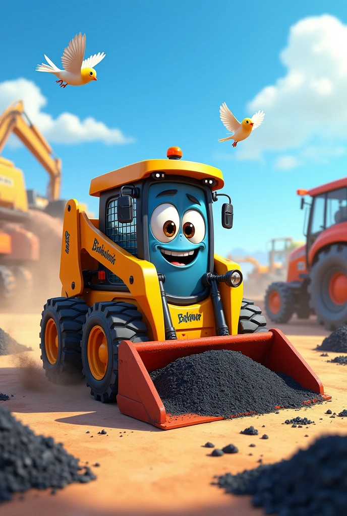Animated Bobcat ???? steer loader named Edwin
