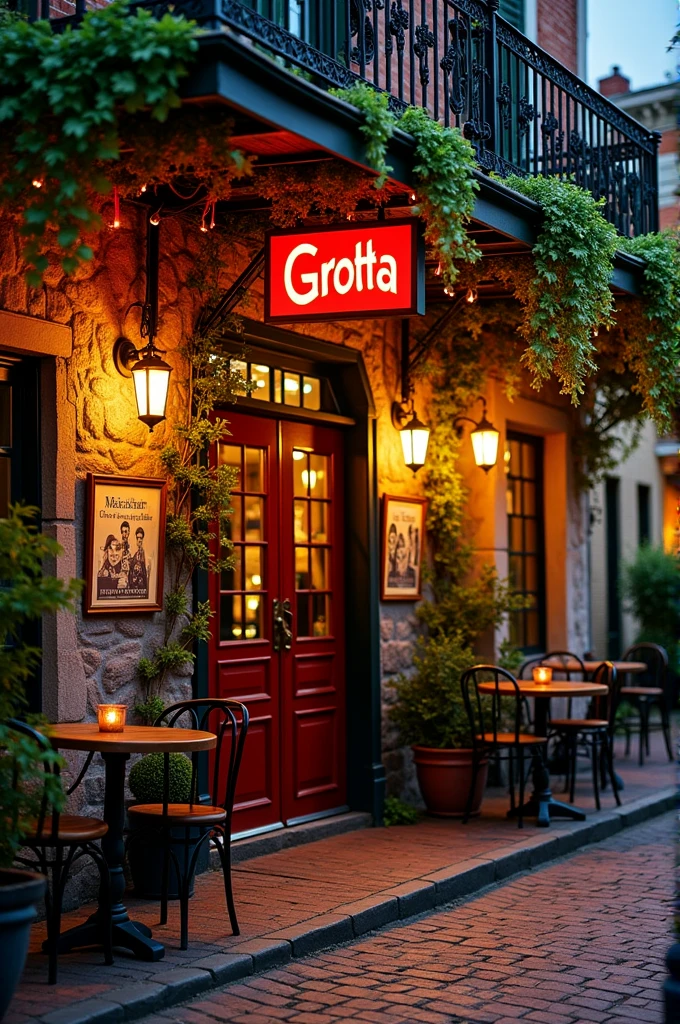 Pub em nova Orleans com o nome "grotta"
