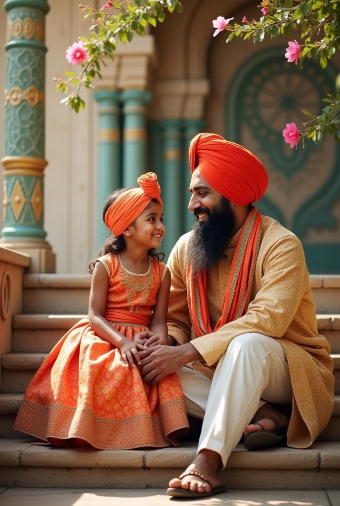 Sikh father and his daughter 