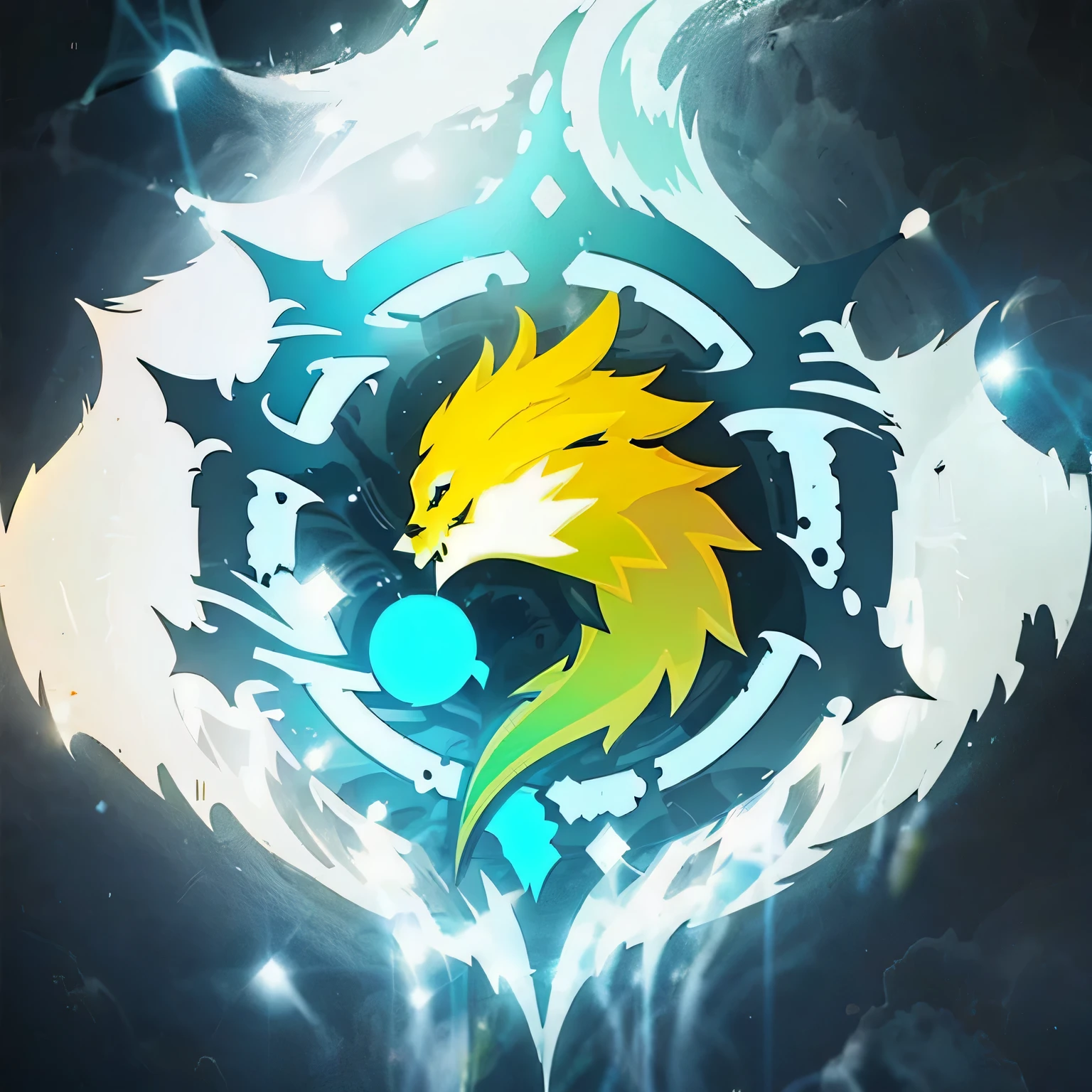 Make a logo for YouTube with green, yellow, pink, and blue colors based on the music and with music inside it. A logo that will be the logo of a kingdom from ancient kingdoms.