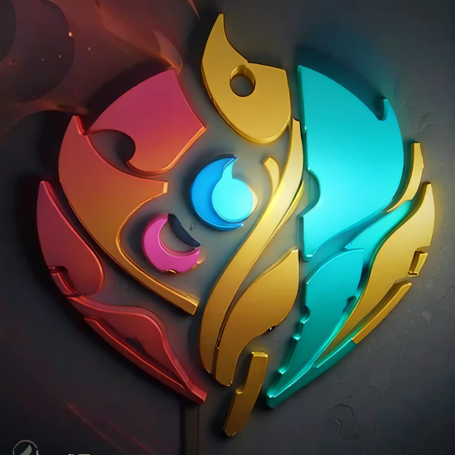 Make a logo for YouTube with green, yellow, pink, and blue colors based on the music and with music inside it. A logo that will be the logo of a kingdom from ancient kingdoms.