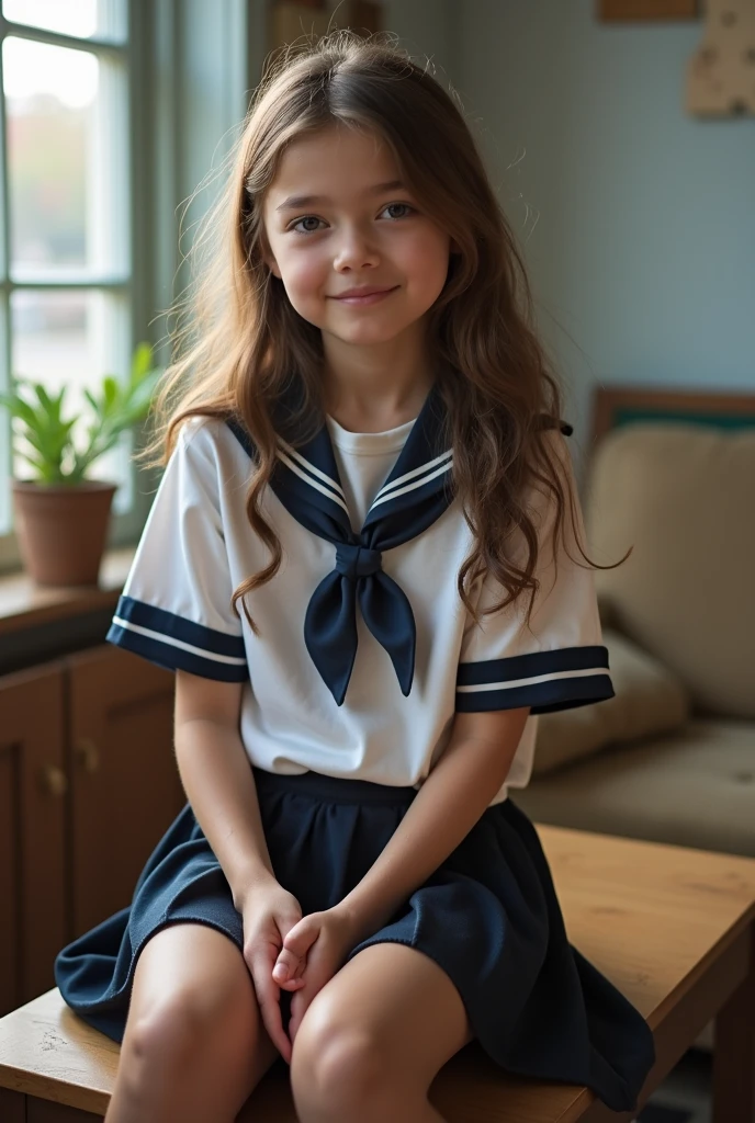  girl in school uniform sitting in miniskirt showing vagina 