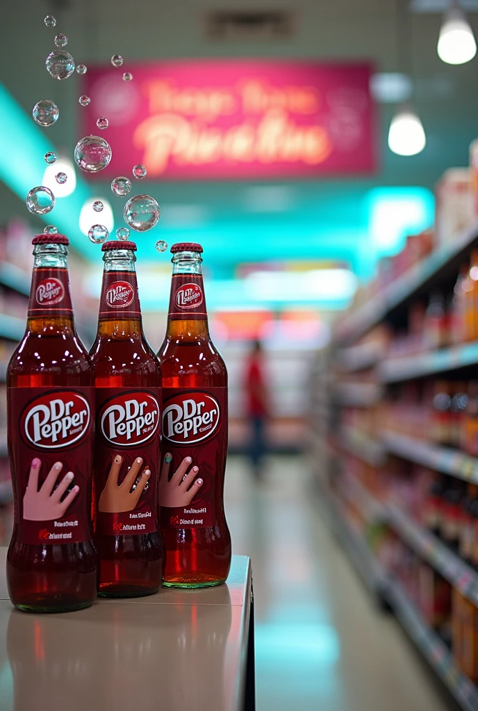 Dr Pepper flavored like toe nails in a store setting