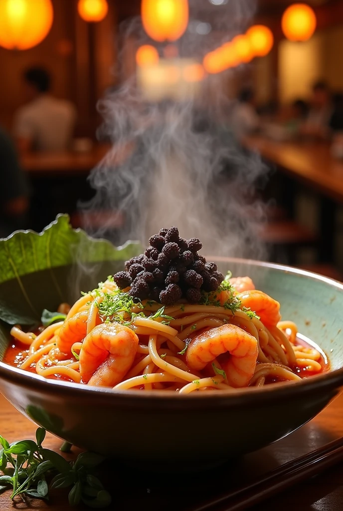Shrimp and toe fungus ramen noodles