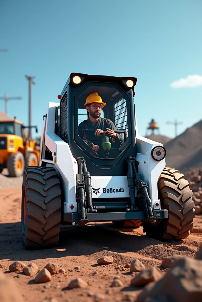 3D Bobcat s570 skid steer with operator name on top