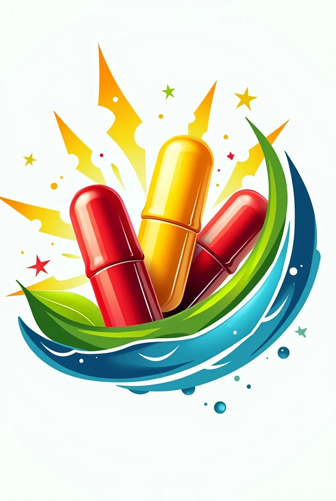 a logo for a 3 for 2 promo on energy pills