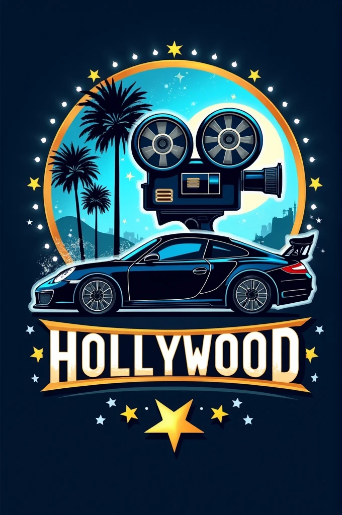 Logos for a car wash called HOLLYWOOD