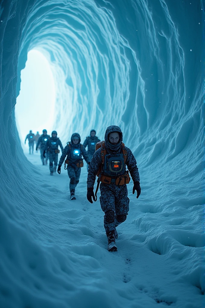 The team uses explosives and advanced technology to seal the vortex. They work in extreme conditions, facing extremely low temperatures and the threat of sharks.
Importance: It's the climax of the story, where the team faces the greatest danger and manages to stabilize the climate.