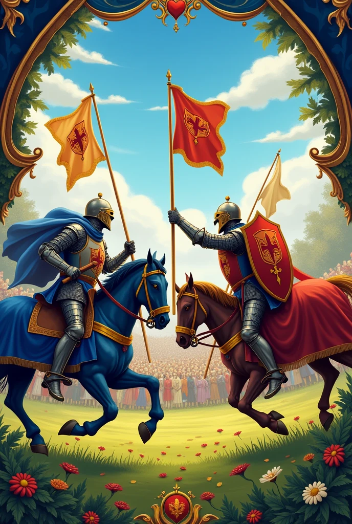 Powerpoint presentation with a jousting theme