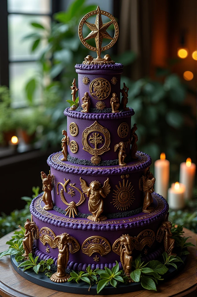 Cake with Secret of The Runes band Therion cover decoration
