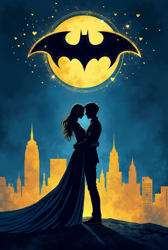 Batman themed engagement sign