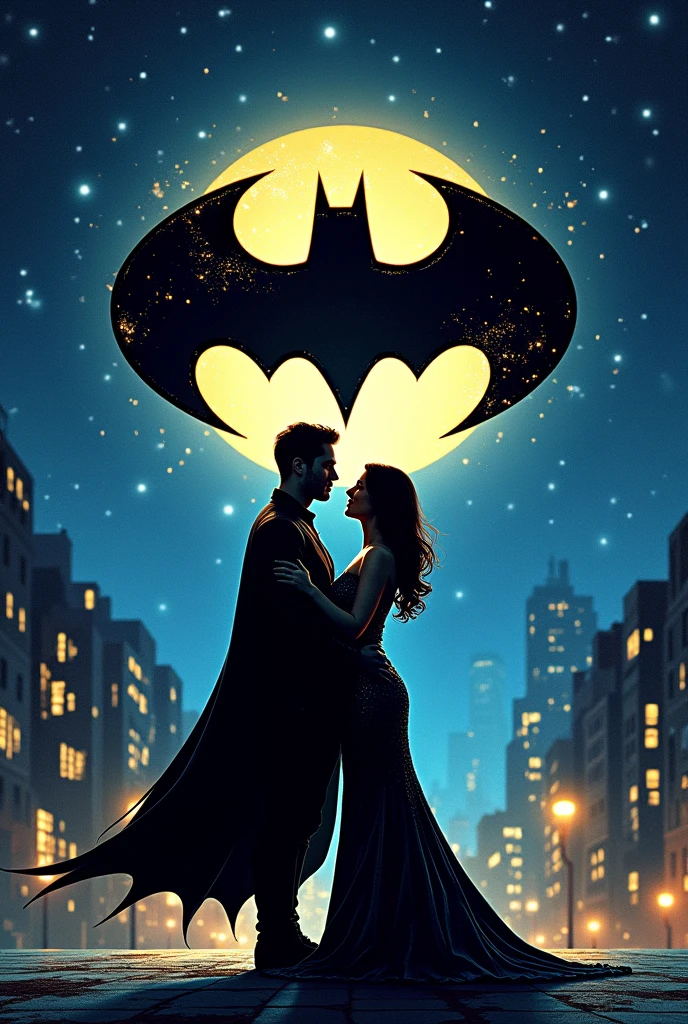 Batman themed engagement sign