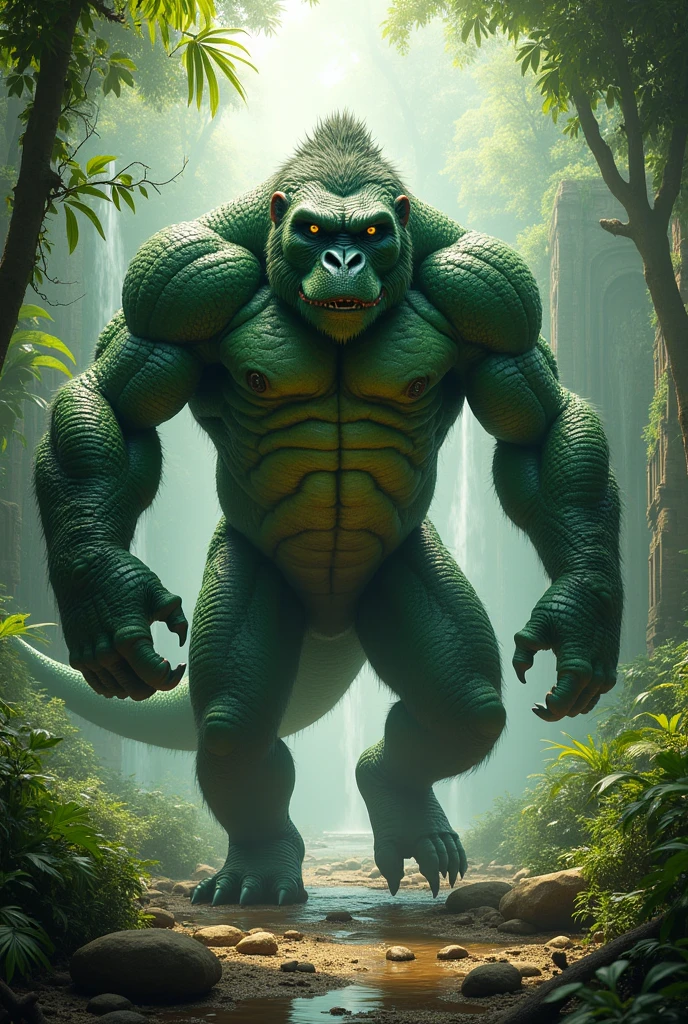 Crocodile and gorilla fusion