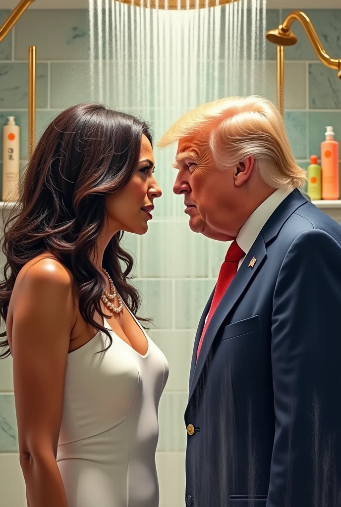 Kamala harris showering naked with Donald Trump