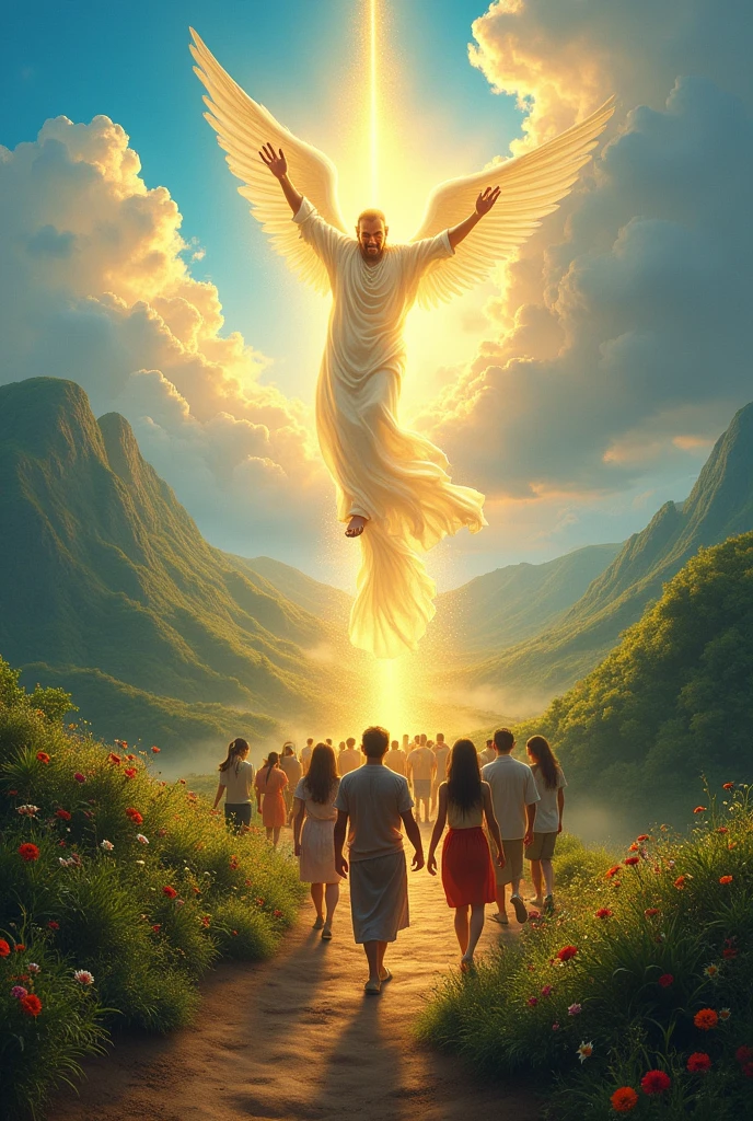 God guiding people to Venezuela, Venezuelan flag 
