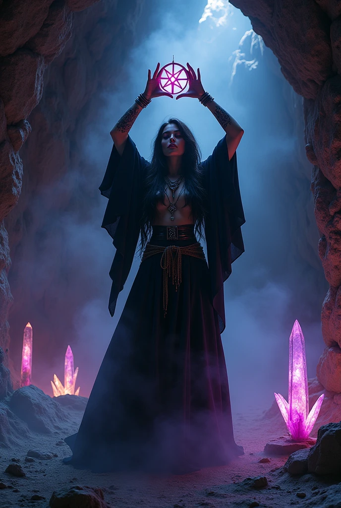 Caveira with hands forming a pentagram