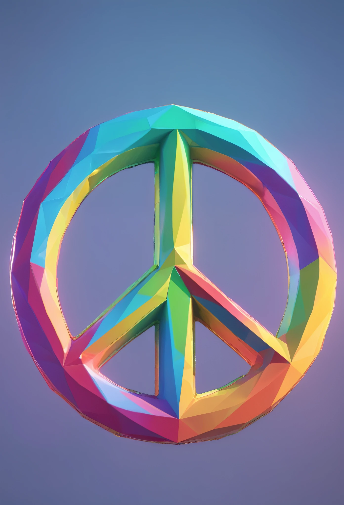 lowpoly, peace and love sign, lowpoly, cinematic lighting, octane render, epic realistic, low poly count, full body
