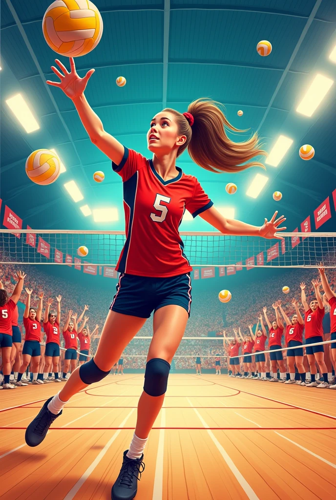 high school volleyball poster background 