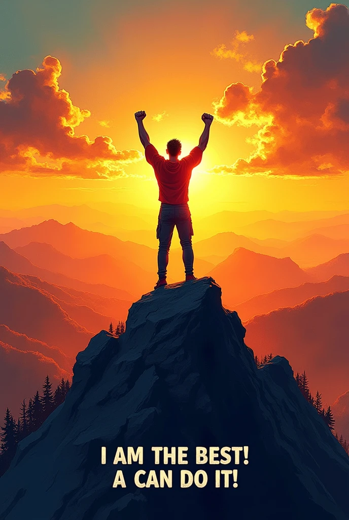 I am the best 
I can do it 💪 
Make image for wallpaper 
With caption 