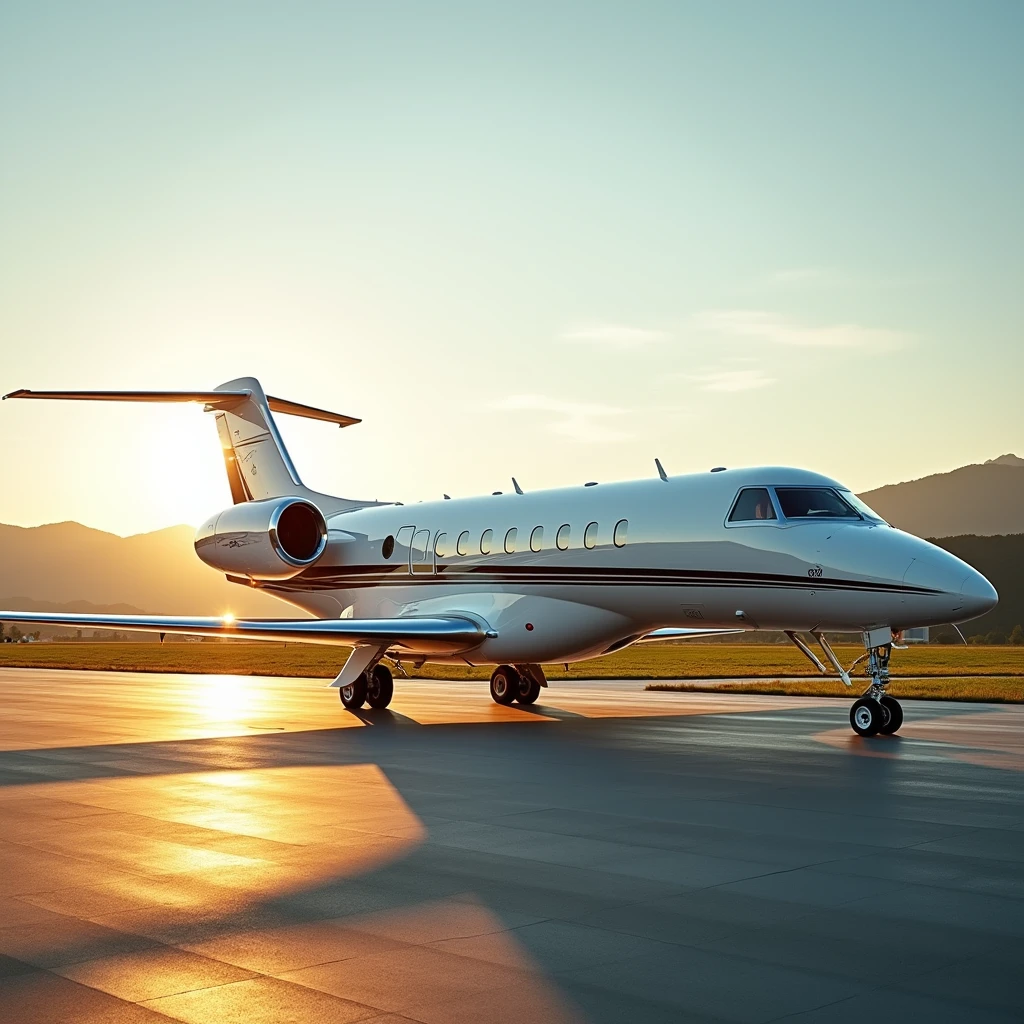 luxury plane landed
