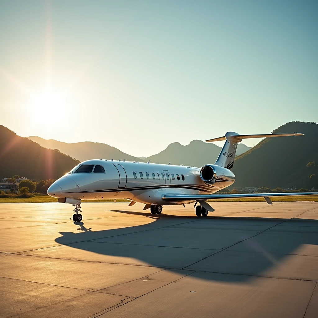 luxury plane landed