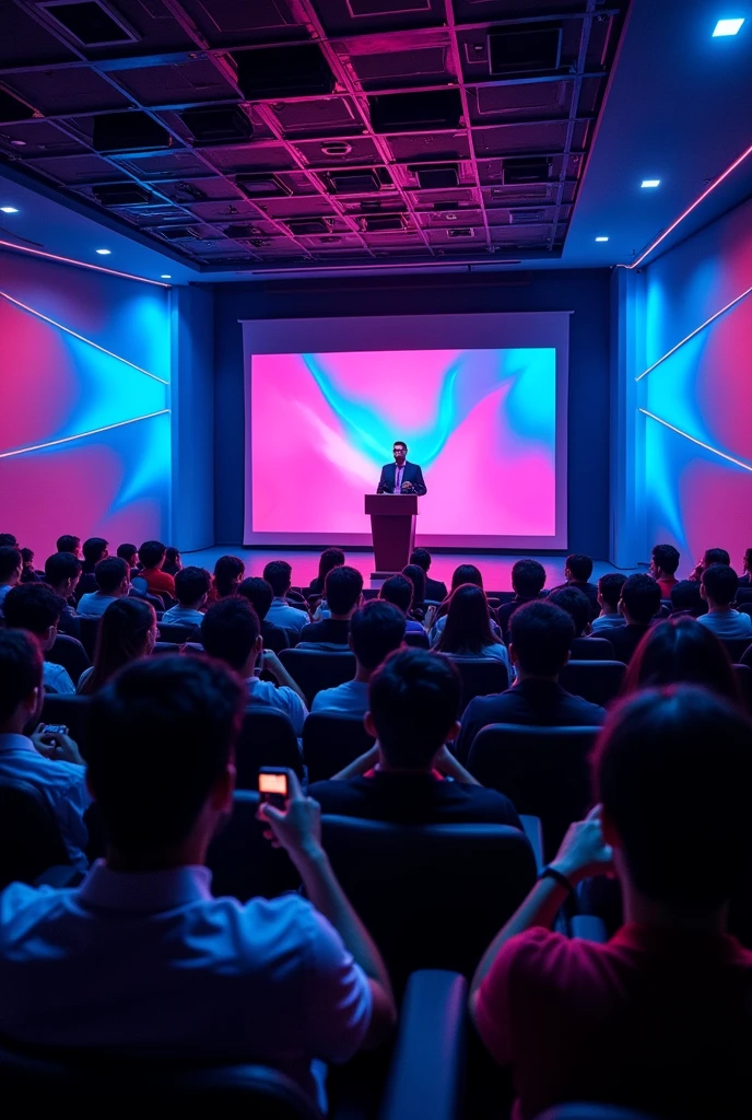 speaker and audience images in neon
high impact presentations
university
formal